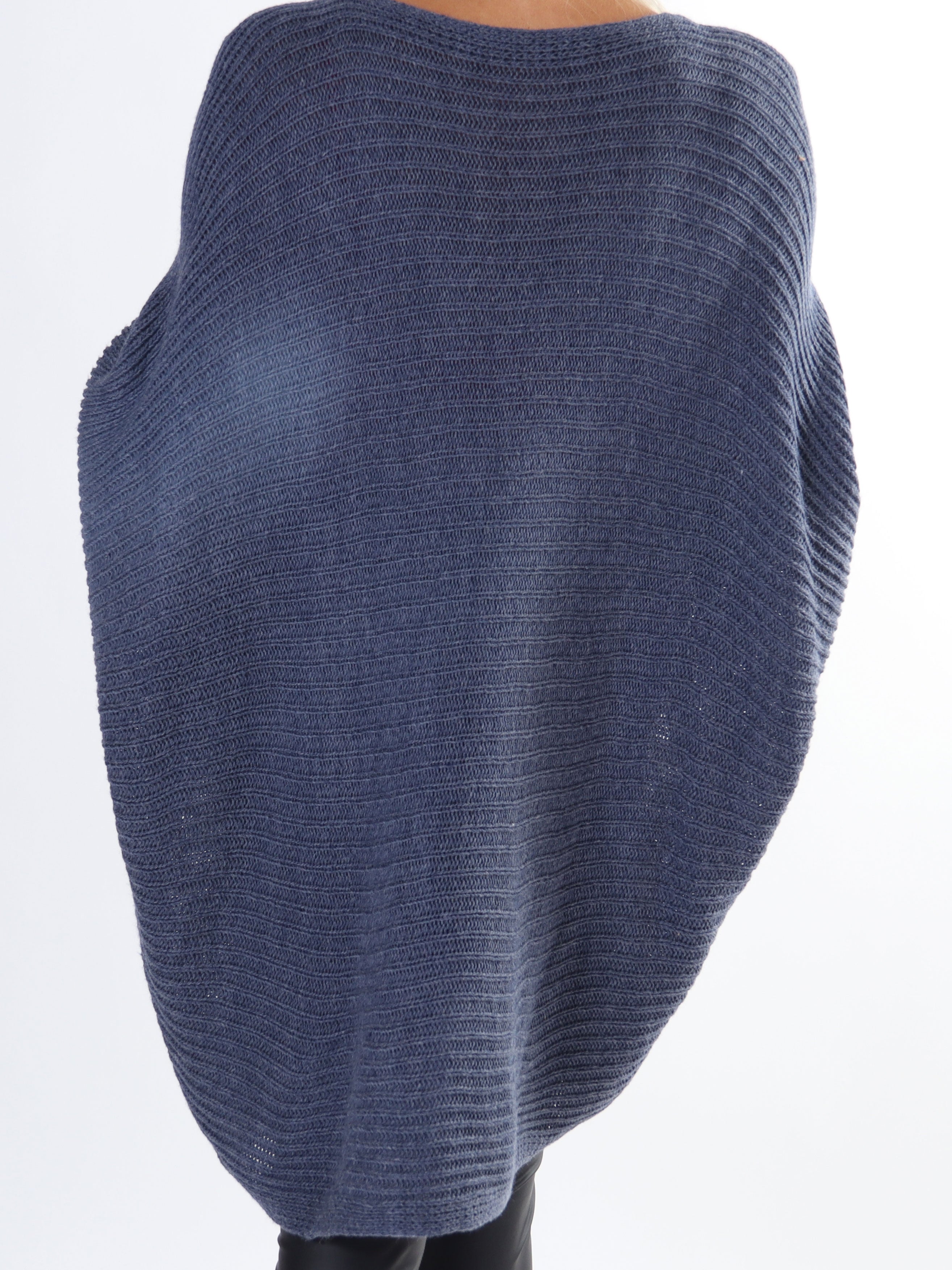 Gabbi - Plus size strik med flagermusærmer